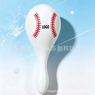 生产定制可印LOGO棒球沙锤足球篮球沙锤摇响锤噪音棒玩具赠品