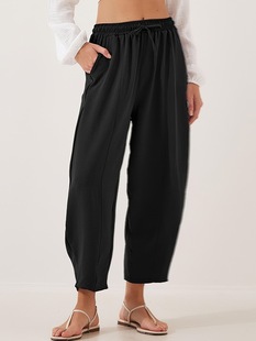 2025 Cross-Border New European and American Women's Loose Casual Sweatpants Drawstring Sweatpants