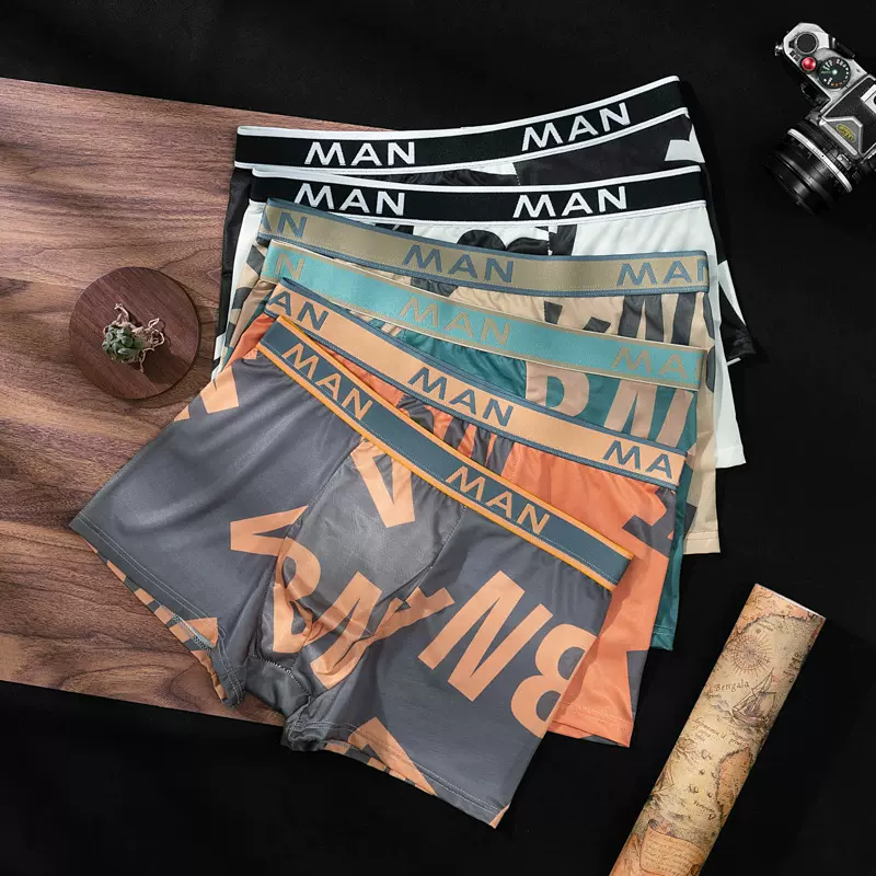 男士内裤批发青少年舒适透气平角短裤头大码宽松舒适男裤四角裤衩