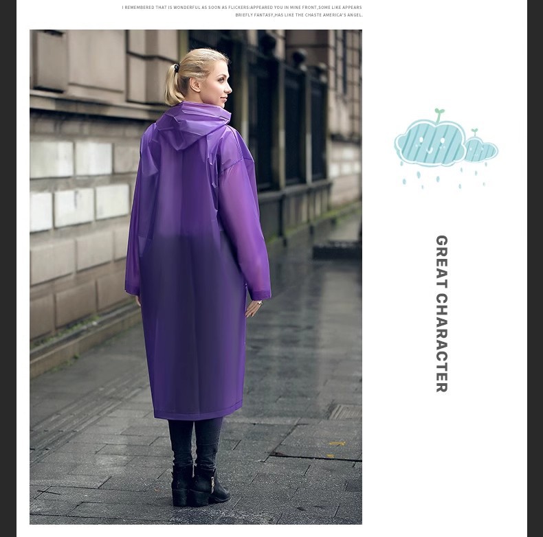 EVA透明雨衣非一次性雨衣旅游户外玩水漂流雨衣便携加厚连体时尚详情20