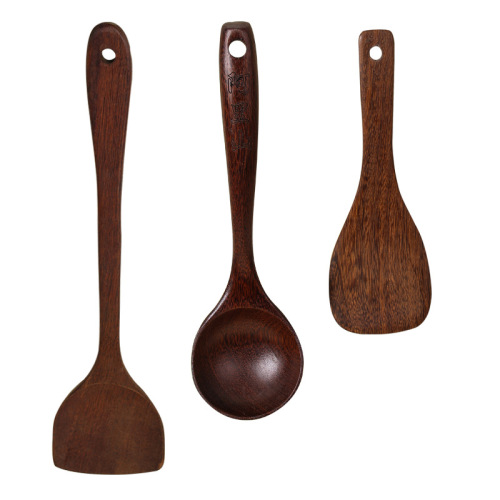 Wholesale chicken wing wooden spoon shovel household commercial good-looking long-handled soup spoon rice spoon coffee spoon set manufacturer