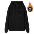 Black fleece-lined