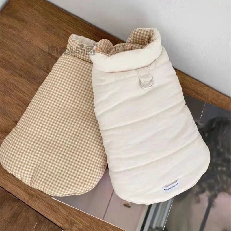 Wear Traction Two-sided Vest Pet Puppy Teddy Puppy Bear Beaumi Small Dog Cat Clothes Autumn and Winter Wear Traction Two-sided Vest Pet Puppy Teddy Puppy Bear Beaumi Small Dog Cat Clothes Autumn and Winter