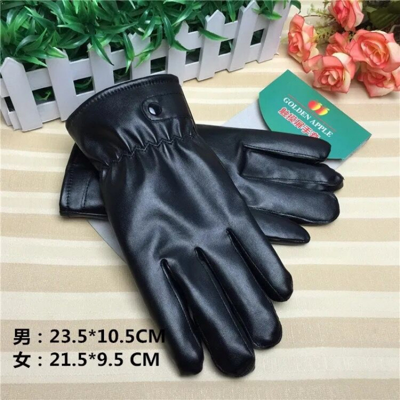 皮手套男士冬季pu皮手套加绒保暖触屏黑色骑行摩托仿皮女士厂家