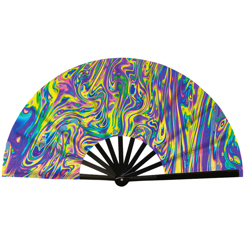 Abanico Plegable de Kung Fu de Plástico, Colorido, para Conciertos y Fiestas