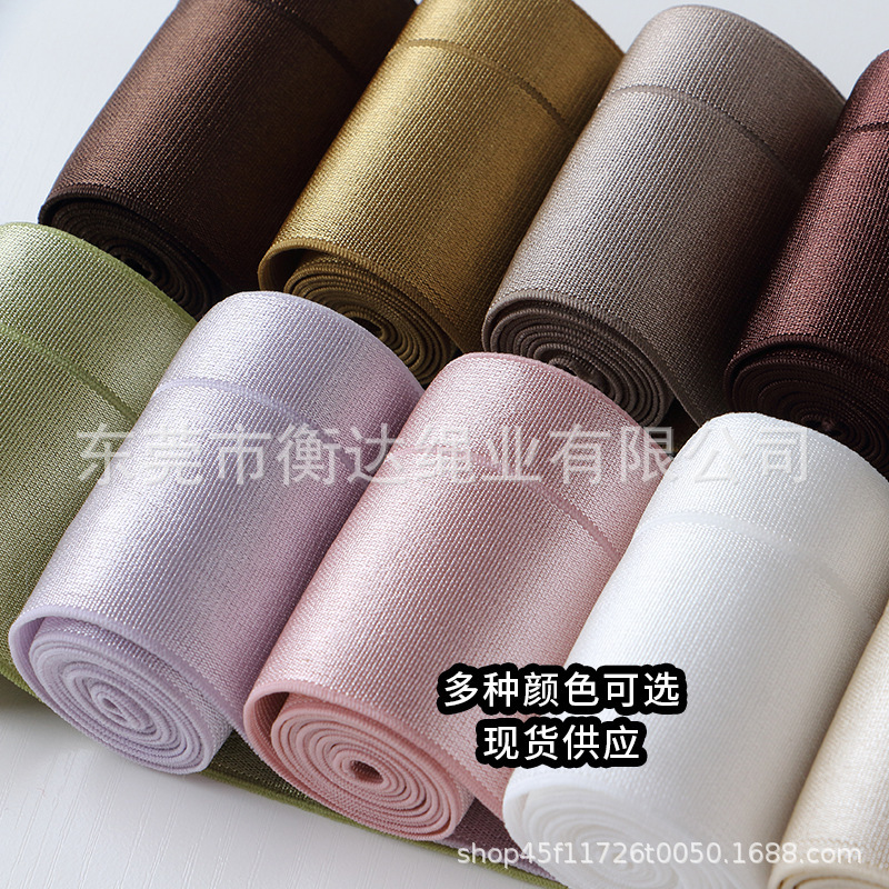 Fábrica al por mayor 5cm de color brillante filamento plegable asimetría ropa interior pantalones de cintura falda elástica