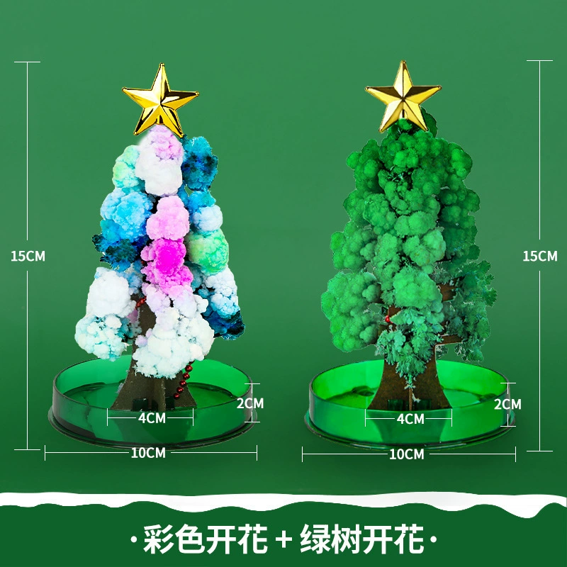 Magic crystallizing Christmas tree, colorful tabletop decor, water‑activated bloom, large size