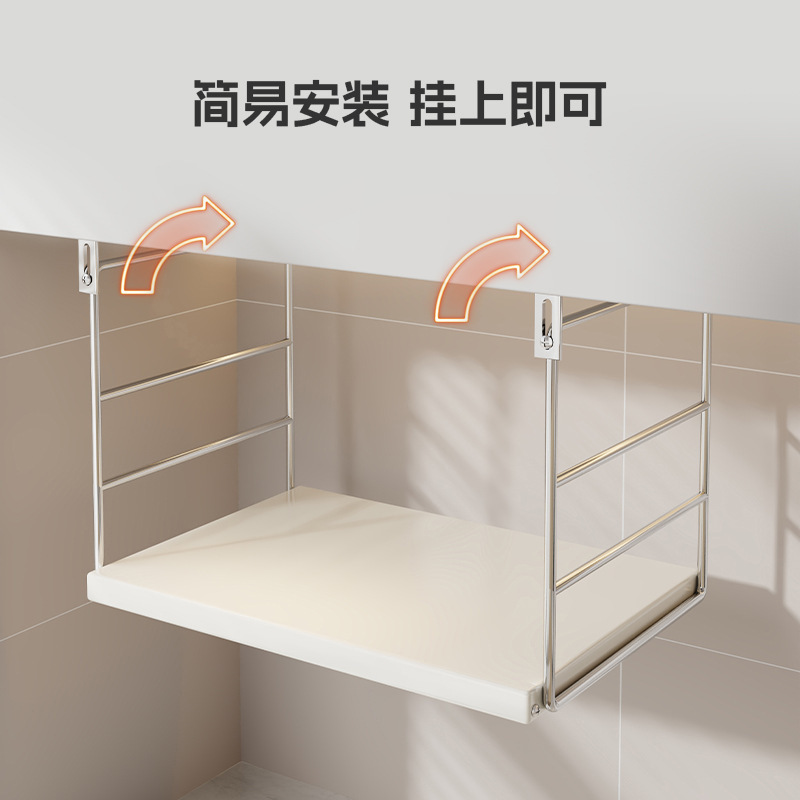 厨房微波炉置物架壁挂式放烤箱电饭煲多功能吊柜支架免打孔收纳架|undefined