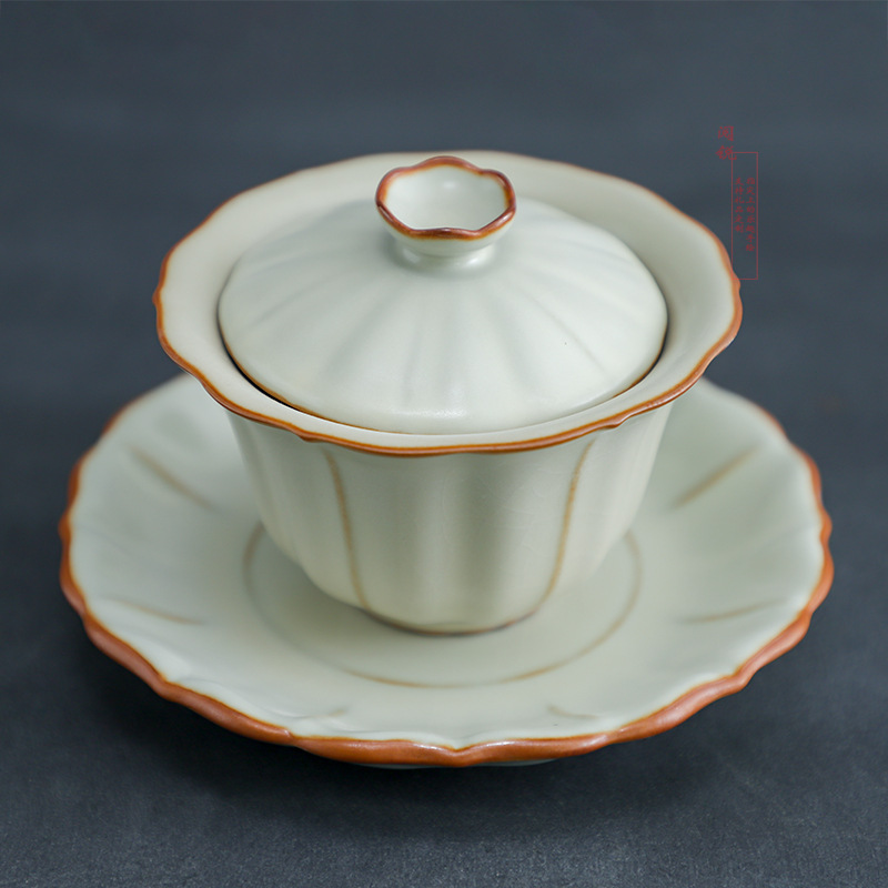 루 가마 삼차이 꽃잎 그릇