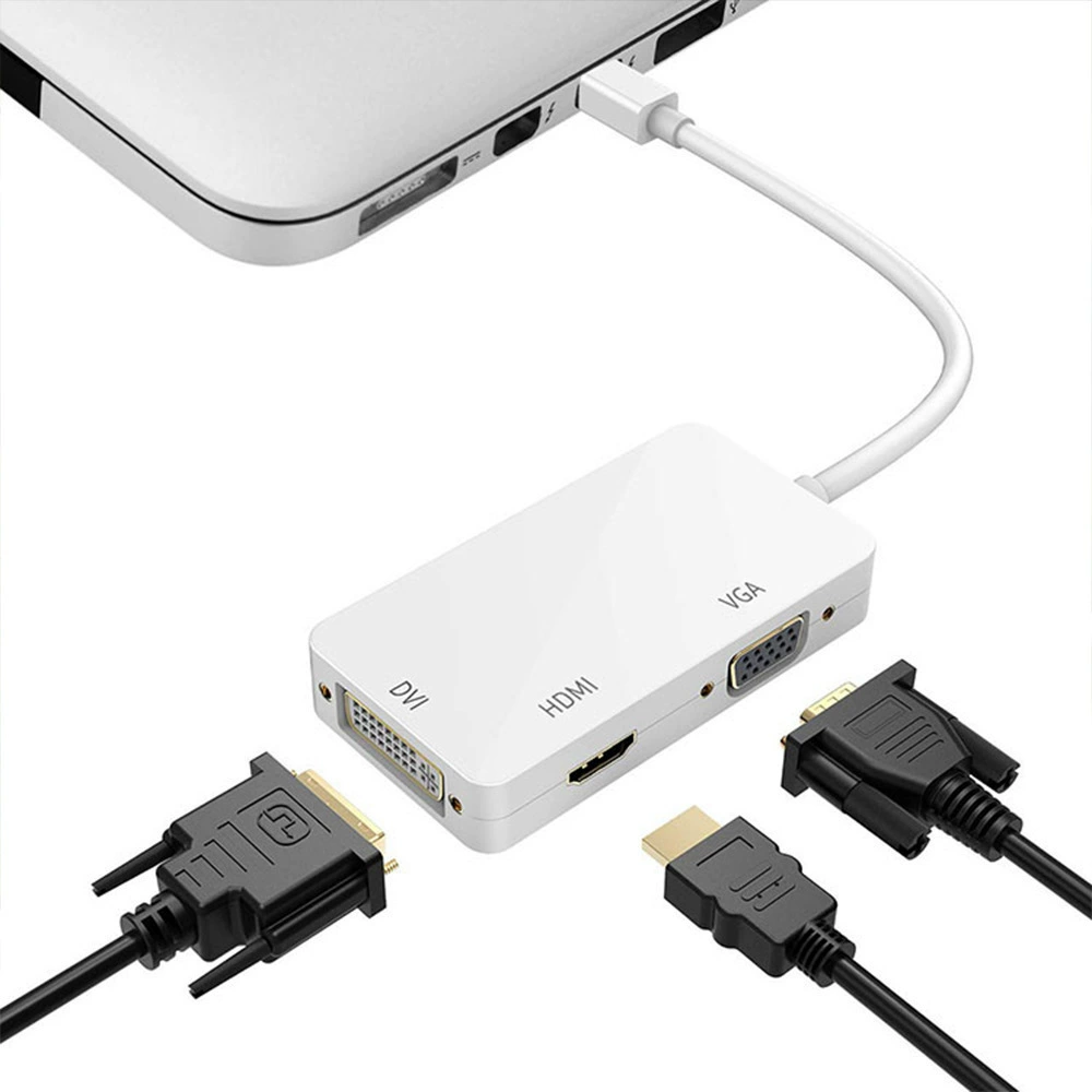 DP to HDMI VGA DVI конвертер три-в-один ноутбук мини молния ротор соединитель кросс-граница фабрика напрямую
