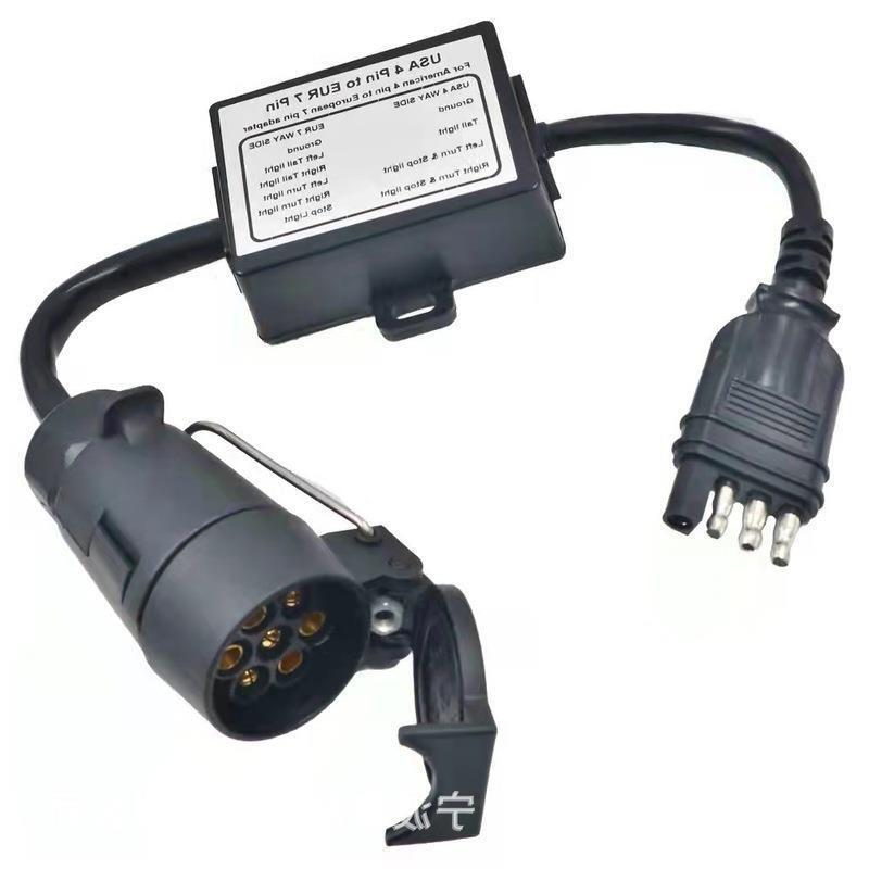 Amazon Explosions American 7-Turn 4-core Trailer Power Cord Special Extension Cord for RV European Plug Adapter