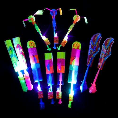 Large Ejection Arrow Glowing Flying Mushroom Flying Fairy Children's Stall Flashing Novel Toy Hot Sale Wholesale