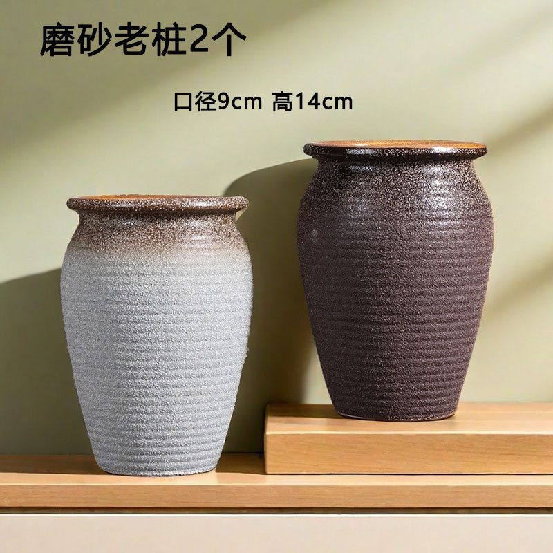 Pila vieja pequeña esmerilada, suculentas, arcilla, hogar creativo, carne, planta, cerámica, venta directa de fábrica, venta al por mayor