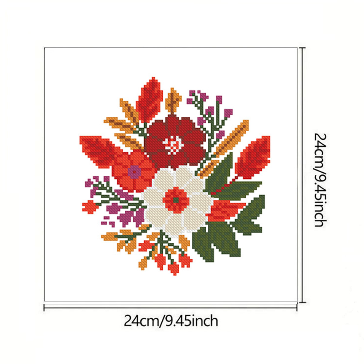 Nuevo kit de materiales para bordado de punto de cruz con diseños de ciervos, flores, peces y árboles. Venta directa del fabricante en países de habla inglesa, piezas pequeñas para bordado a mano, bordado DIY. image 3