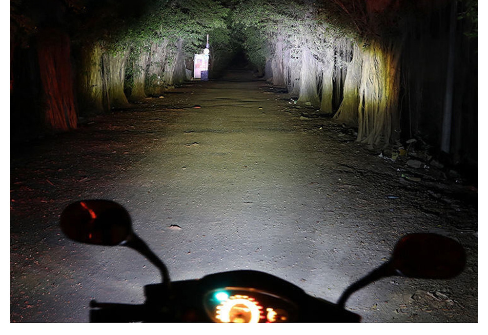 Cross-Border High-Brightness Motorcycle Electric Vehicle Led Paving Headlight H4 Ba20D P15D Yellow and White Two-Color Modified Car Light