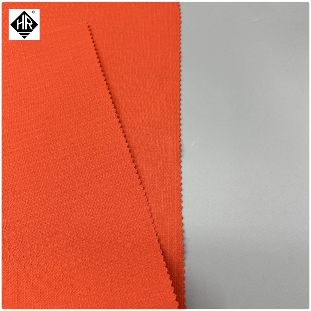 200g橘红色消防服外层面料防静电阻燃