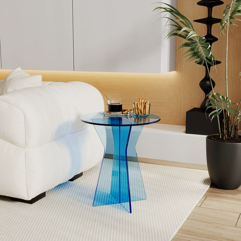 Прозрачный акриловый эркер в европейском стиле, современная мода, креативный угловой стол для гостиной, минималистичный журнальный столик для спальни, эркер