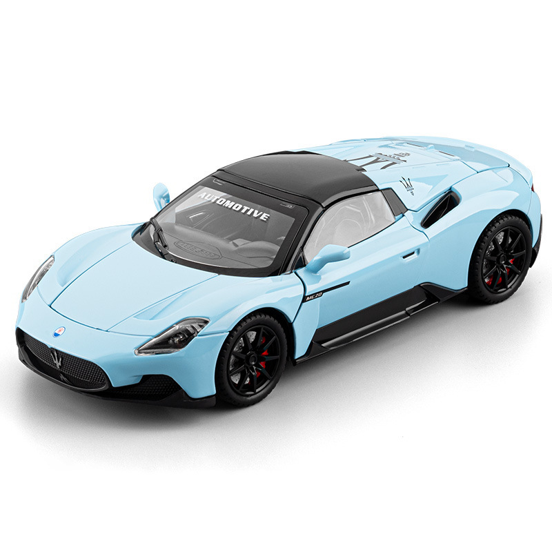 1:24 Masha Mc20 Alloy Car Artificial Sports Car Model with Sound and Light Pull Back Boy Gift Cross-Border Wholesale