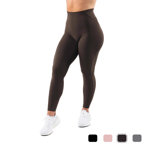 Autumn/Winter New High-Waist Tummy-Tucking Yoga Pants Bare-Fit Running Exercise Peach Tight Leggings Trendy American Style