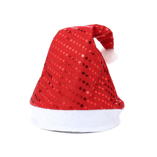 Colorful Bead Discs Deer Antler Christmas Hat Christmas Ornament Double-Sided Flip Christmas Sparkle Hat