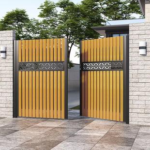 Wrought Iron Villa Courtyard Gate Double Door Aluminum Alloy Country Self-Built House Aluminum Alloy Garden Rural Outdoor Yard