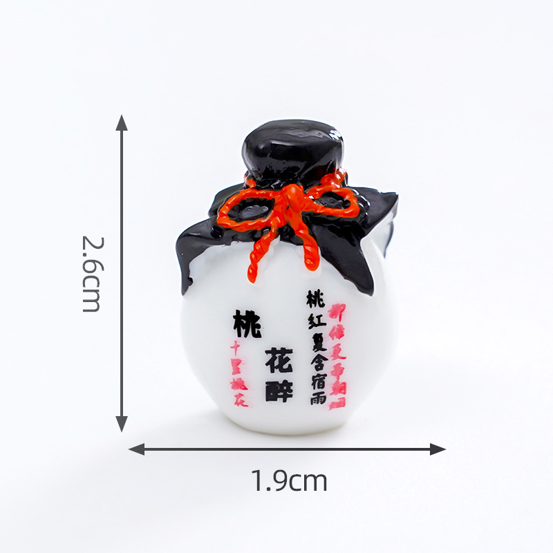 中国のクリエイティブな模擬食品おもちゃ発光桃の花詰め金木犀酒 DIY 装飾アクセサリー撮影と造園小さな装飾品|undefined