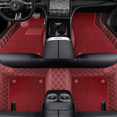 Ayaqaltılar (Kovriklər) – E300L A180L Gla20 Glb220 - bordeaux-red-shufensi-double-layered-floor-mats