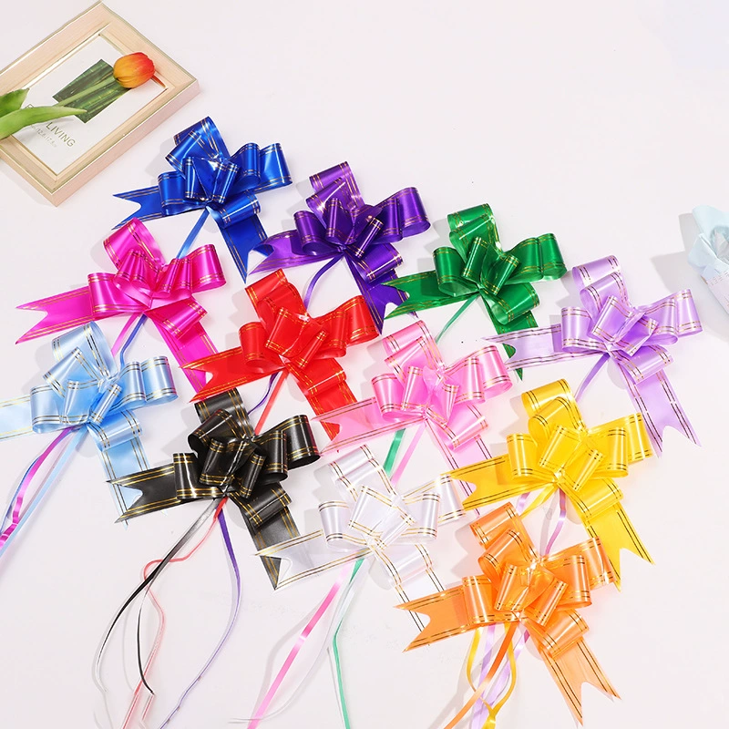 50 # большой золотой край лук ручной цветок свадебный автомобиль украшение зеркало дверная ручка цветок оптом