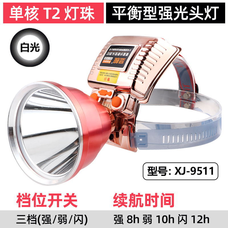 Cañón láser Luz de pesca nocturna Faros de alta potencia Luz fuerte Carga al aire libre Ultra brillante Linterna de largo alcance Lámpara de minero de batería de litio