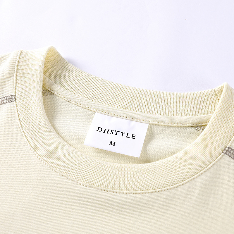 Marca de moda línea de la marca de moda 240g algodón pesado cuello redondo manga corta clase uniforme ropa de trabajo Publicidad camisa cultural camiseta personalización