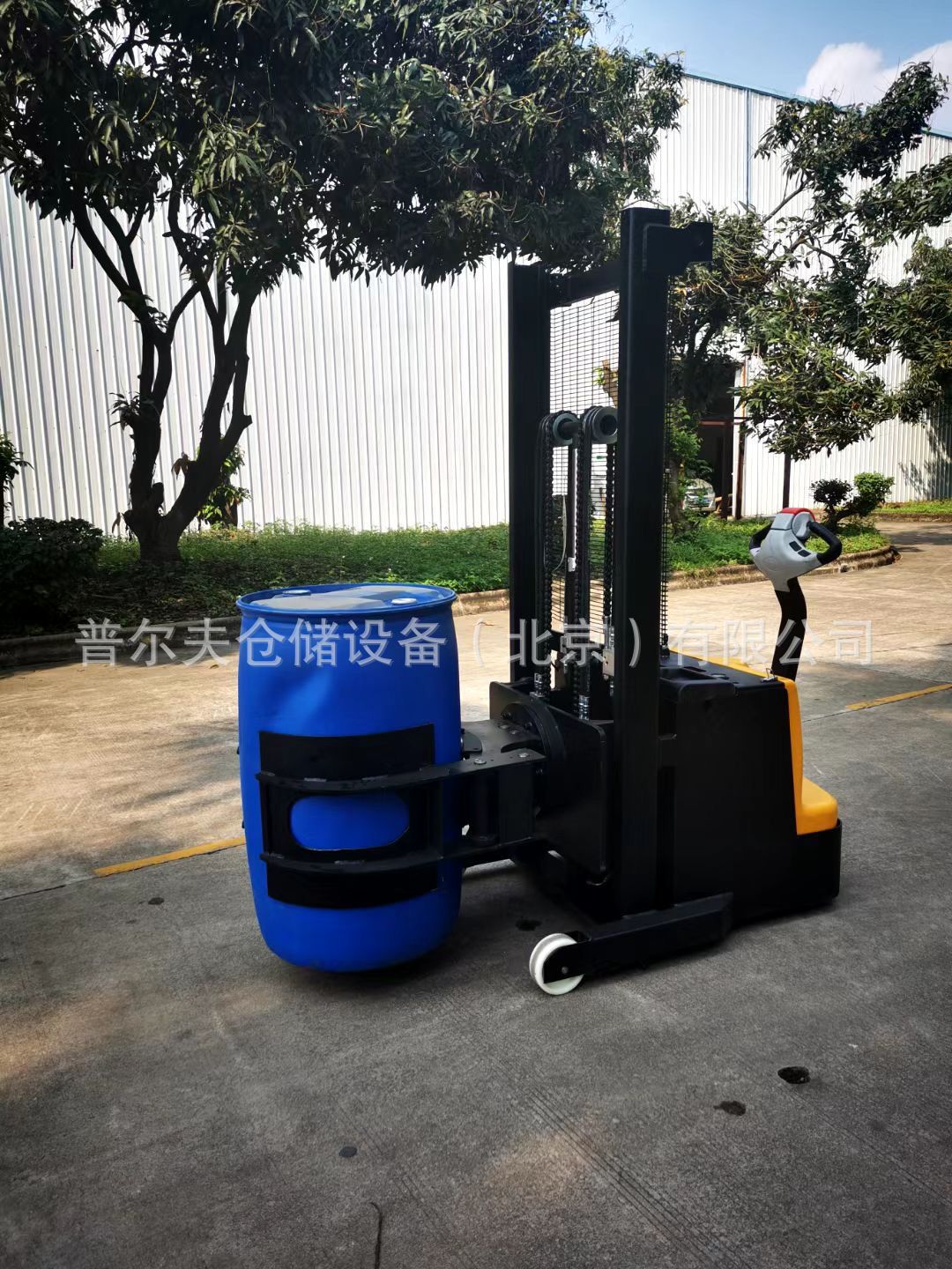 无腿配重式油桶倒料车全电动平衡重式全自动圆桶油桶夹抱翻转车