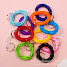 塑料电话线浴室电话线钥匙扣挂牌手环发圈防丢QQ圈弹簧绳手圈