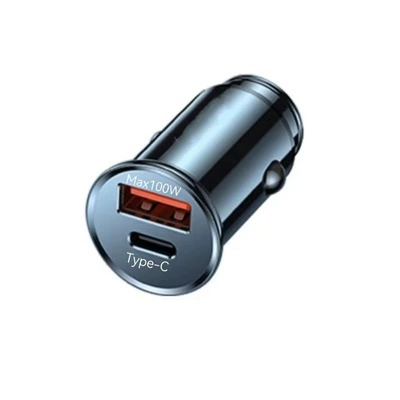 super fast charger car – Mobil şarj cihazları - super-fast-charge-100w-type-c-black-bare-metal-opp-bag