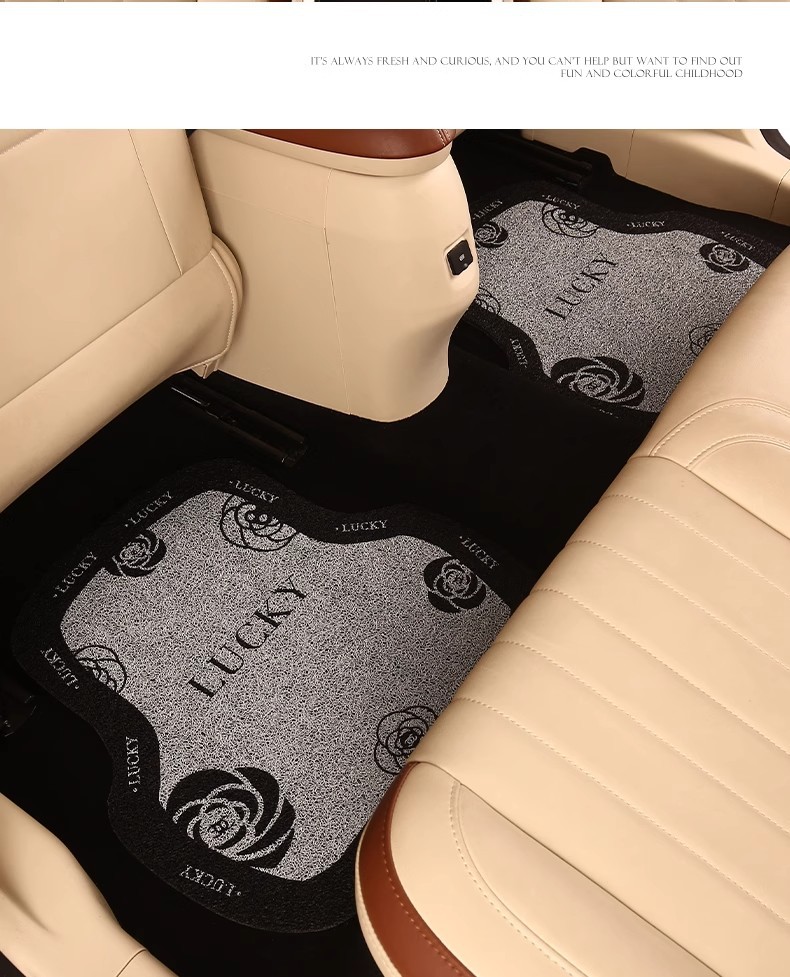 Cute Cartoon Car Floor Mat Silk Loop Single Piece High-End Car Interior Anti-Dirt Carpet Protective Mat Thickened Universal for Girls
