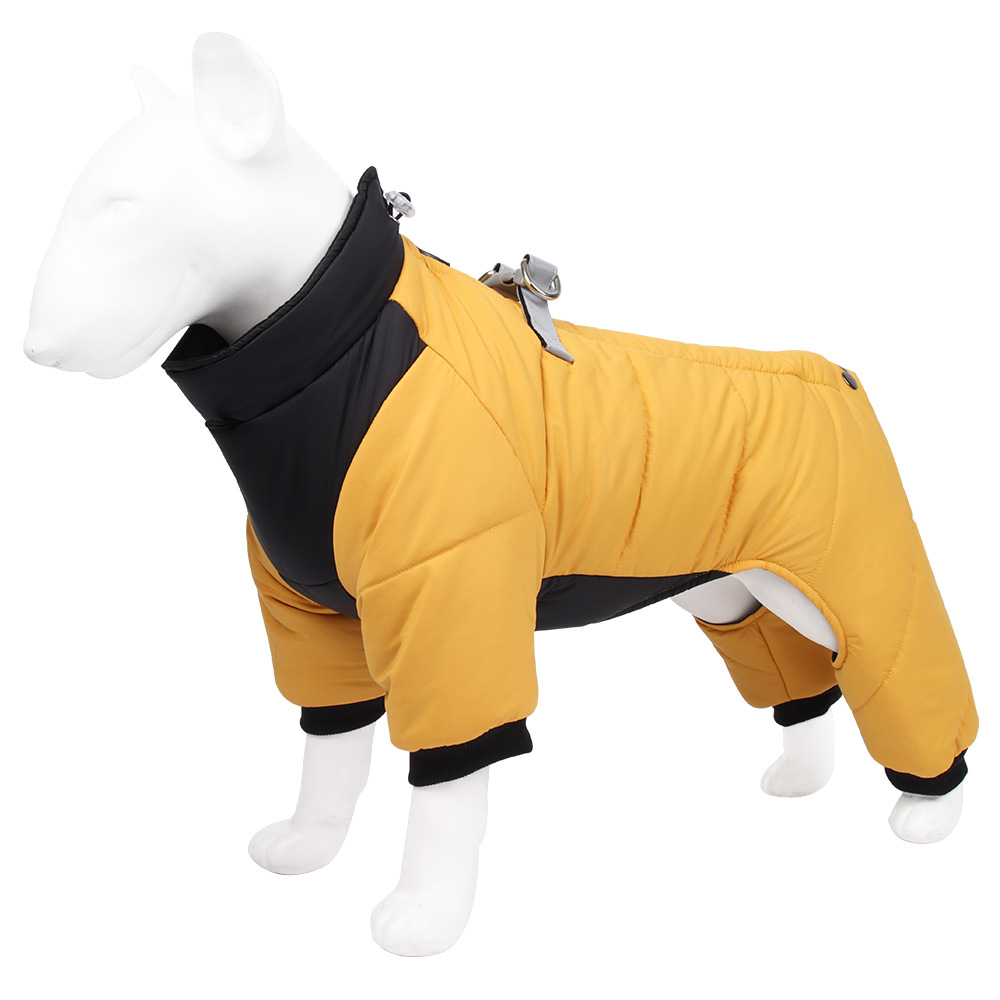 Ropa de mascotas personalizada transfronteriza invierno cálido al aire libre reflectante ropa de algodón de cuatro patas ropa de perro muestra personalizada al por mayor