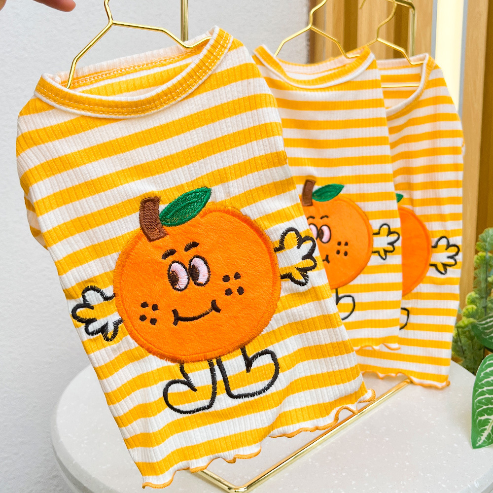 Gatos y perros, ropa para mascotas, nuevos productos de primavera y verano, camisa de fondo, Baba Mandarin Teddy Bichon Fadou Corgi