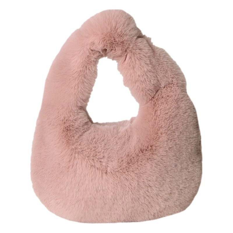 Оптовая простая осенне-зимняя сумка для пельменей из искусственного меха кролика рекс подмышками женская сумка Модная Портативная сумка-мессенджер большой емкости плюшевая сумка