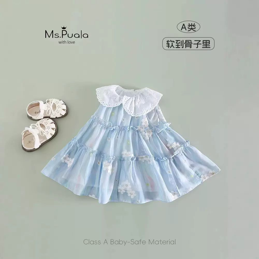 女童连衣裙新款韩系儿童夏季可爱无袖公主蛋糕清爽漂亮童裙连衣裙