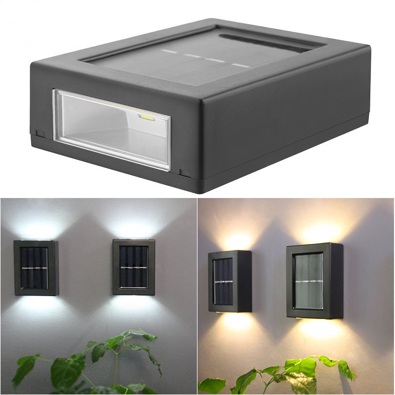 LED solar wall lamp up and down luminous fence landscape lamp courtyard fence lamp garden decorative fence lamp