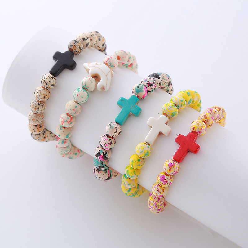 10g Weight Simple Style Classic Style Cross Wood Wholesale Bracelets