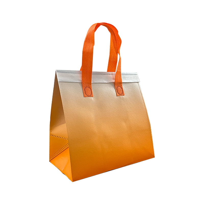 Para llevar bolsa de embalaje al por mayor catering papel de estaño bolso postre leche té bolsa de aislamiento logotipo personalizado barbacoa para llevar bolsa