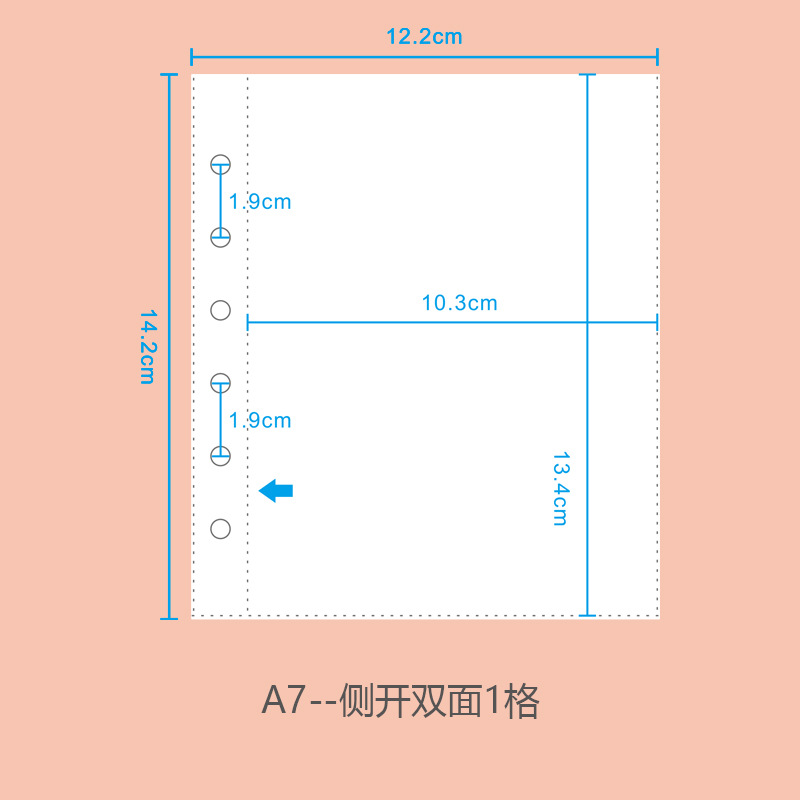 A5 reemplazo de álbum de hojas sueltas colección de bolsa de almacenamiento de tarjeta pequeña estrella de 3 pulgadas y 5 pulgadas 4-grid High transparente 6-hole bolsa de álbum de hojas sueltas