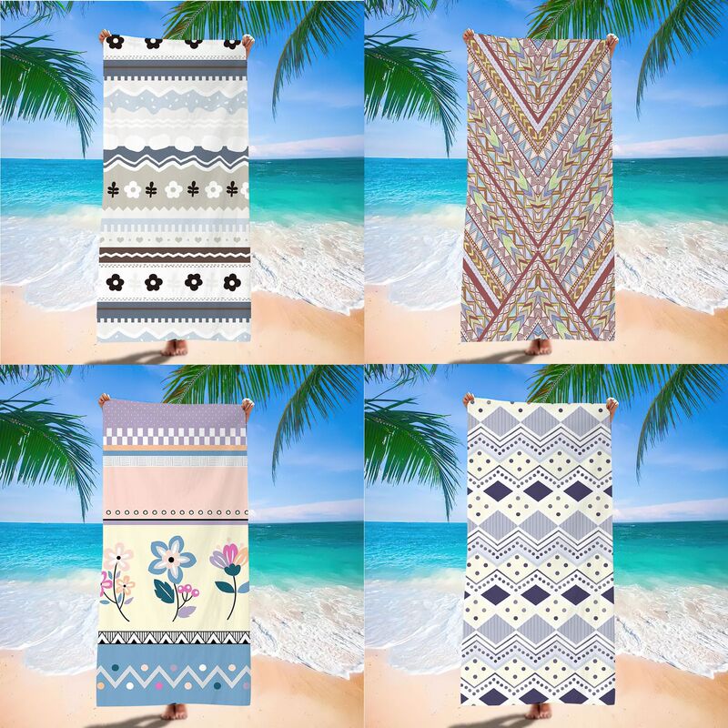 Amazon Cross-border Explosions Bohemian Beach Towel Digital Printing Quick-drying Bath Towel Microfiber Beach Bath Towel