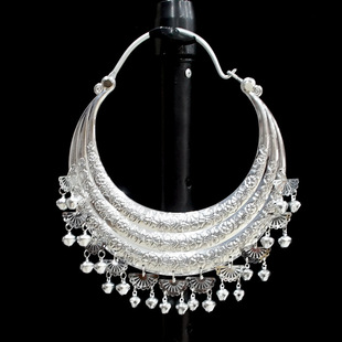 Children's Miao Silver Accessories Necklace Women's High-End Silver Collar Ethnic Minority Clothing Special Clothing Wholesale