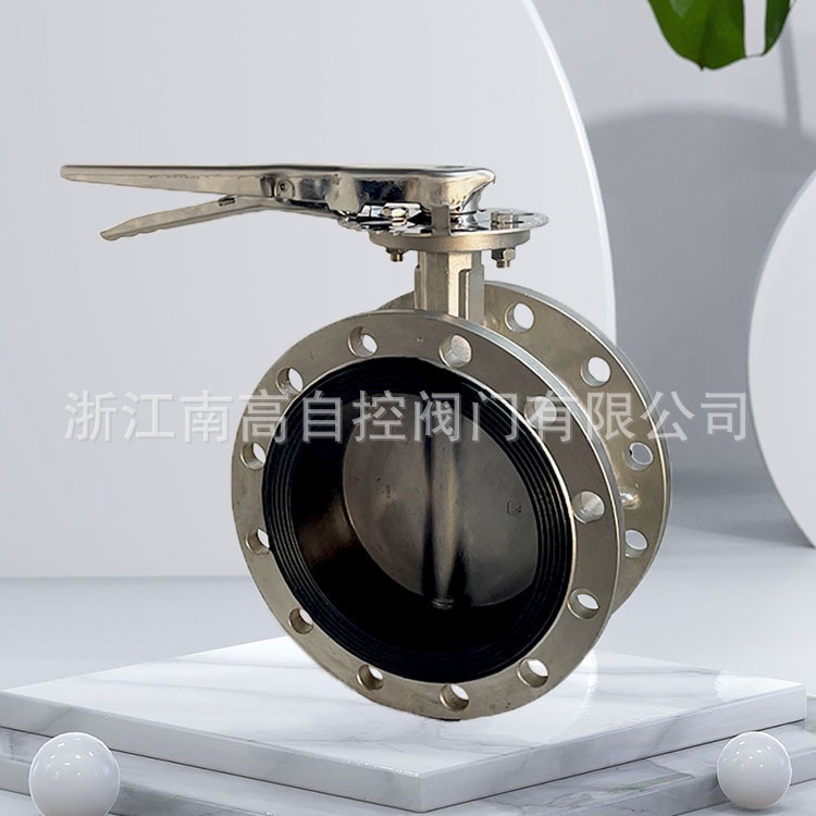 铸钢硬密封蝶阀D341X-10法兰涡轮蝶阀启闭方便迅速
