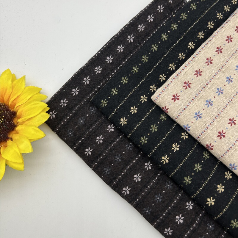 Jacquard Fabric Retro Element Striped Shirt Children's Clothing Pants Anti-Mosquito Pants Yarn-Dyed Fabric