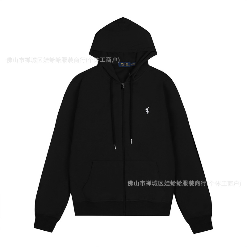 跨境专供潮牌加厚POLO马球休闲套装情侣纯棉小马标开衫连帽卫衣RL|undefined