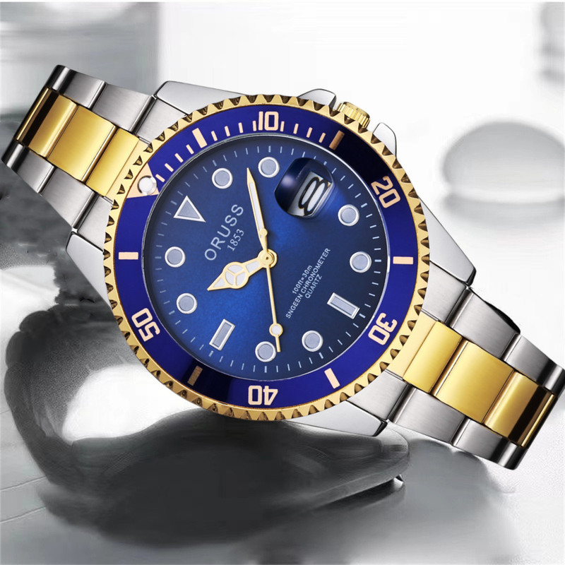 Swiss Aorushi Brand Men's Watch Male Student Luminous Waterproof High-end Large Dial Automatic Non-mechanical Watch