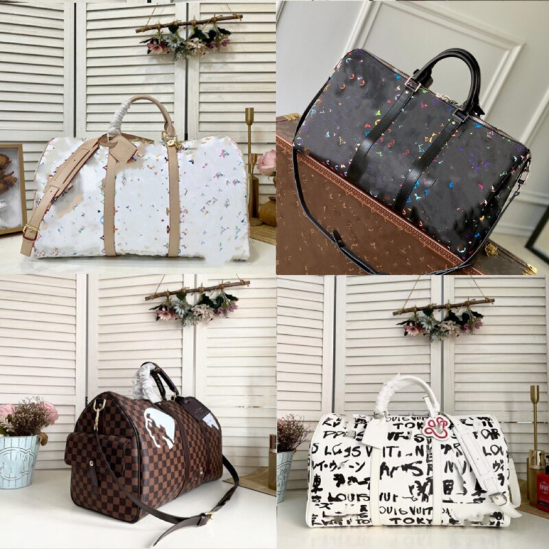 2025 New Model Genuine Leather Men's and Women's Bags Trendy Brand Three-Color Pillow Bag Men's Travel Bag Luggage Bag Business Trip Bag