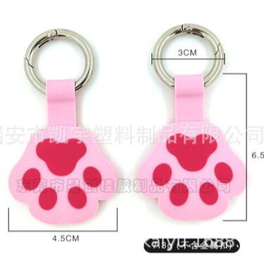 Silicone Creative Cat Paw Airtag Protective Sleeve Anti-lost Tracker Card Cover Keychain for Airtag
